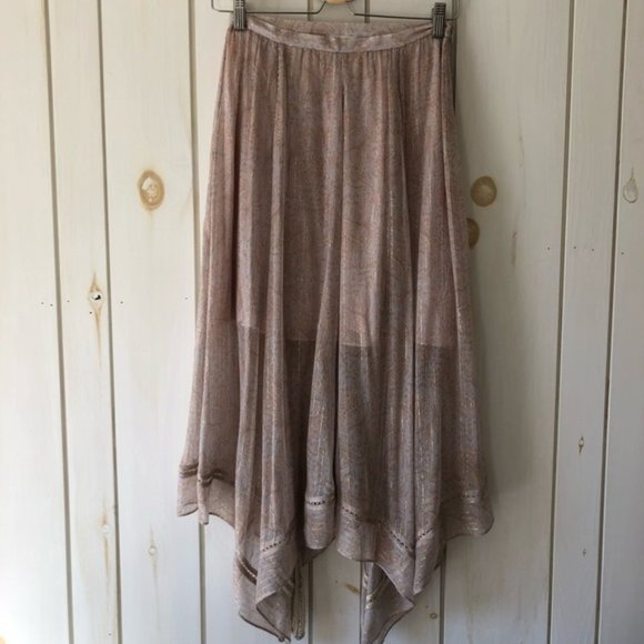 NWT LoveShackFancy Luna Handkerchief Silk Skirt - Picture 6 of 9